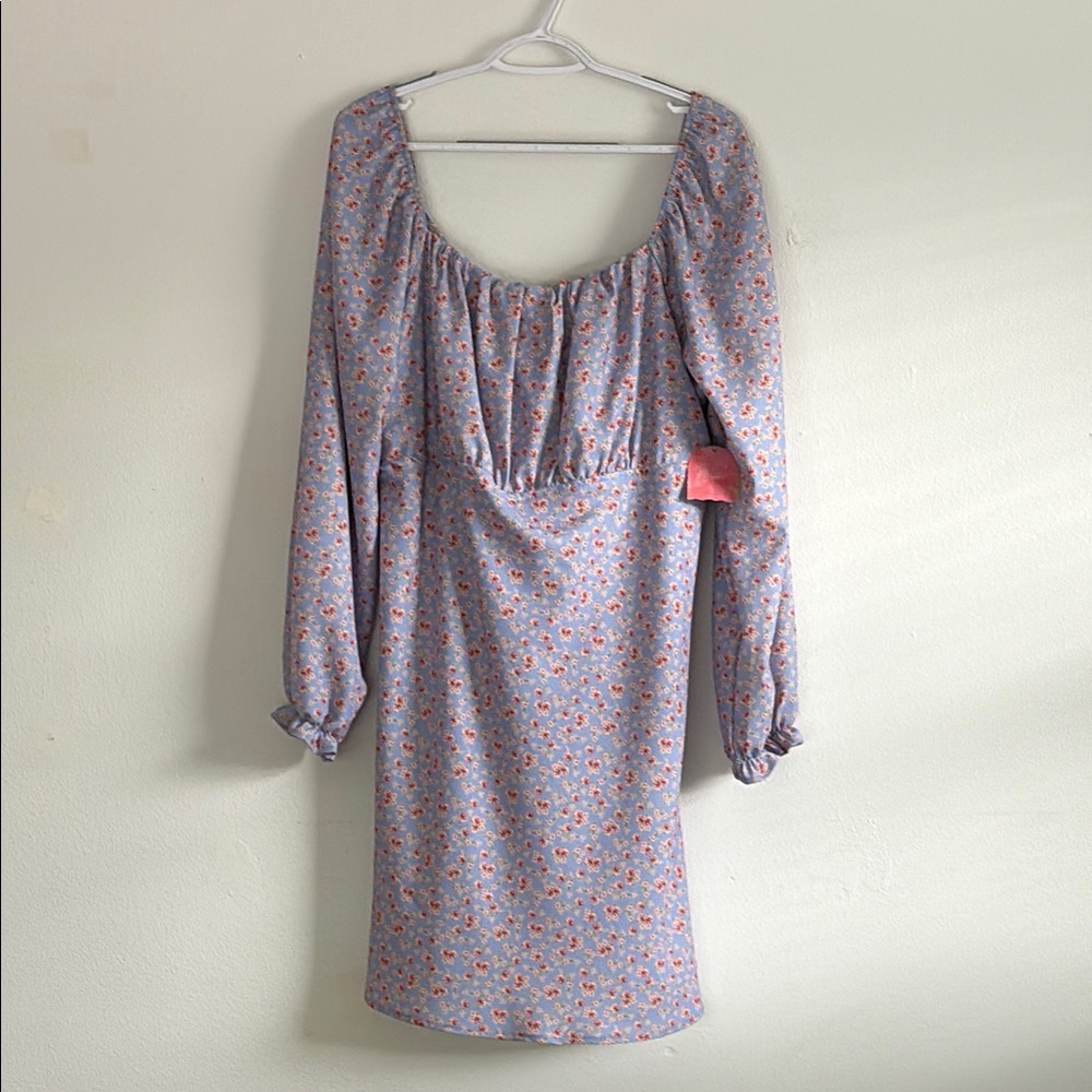 ARULA Purple Ruched Ruffled Sundress